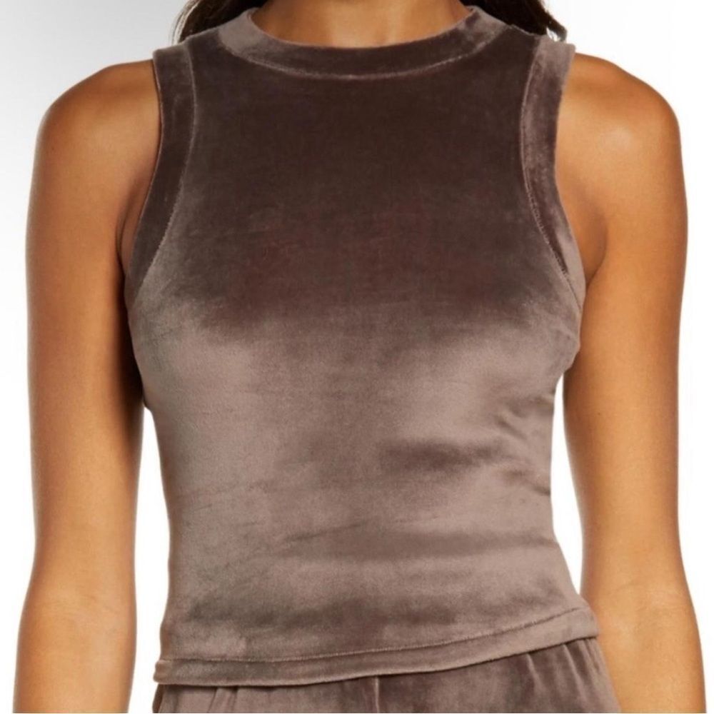 Skims Brown Velour Tank Top